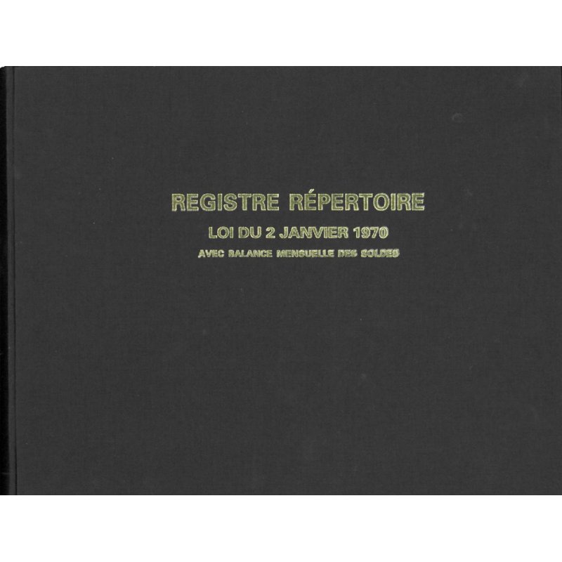ELVE registre de transactions, 250×320 mm, 200 pages, couverture noire